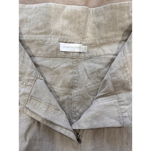 Jonathan Simkhai Light Beige Linen Cargo Sz 6 Bridgerton Coquette Lagenlook - Picture 4 of 9